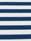 White/Lapis Blue 100% Polyester Horizontal Stripe Print Crepe de Chine 58W