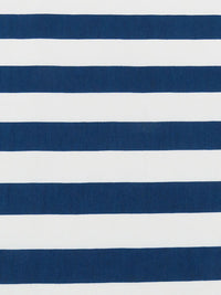 White/Lapis Blue 100% Polyester Horizontal Stripe Print Crepe de Chine 58W