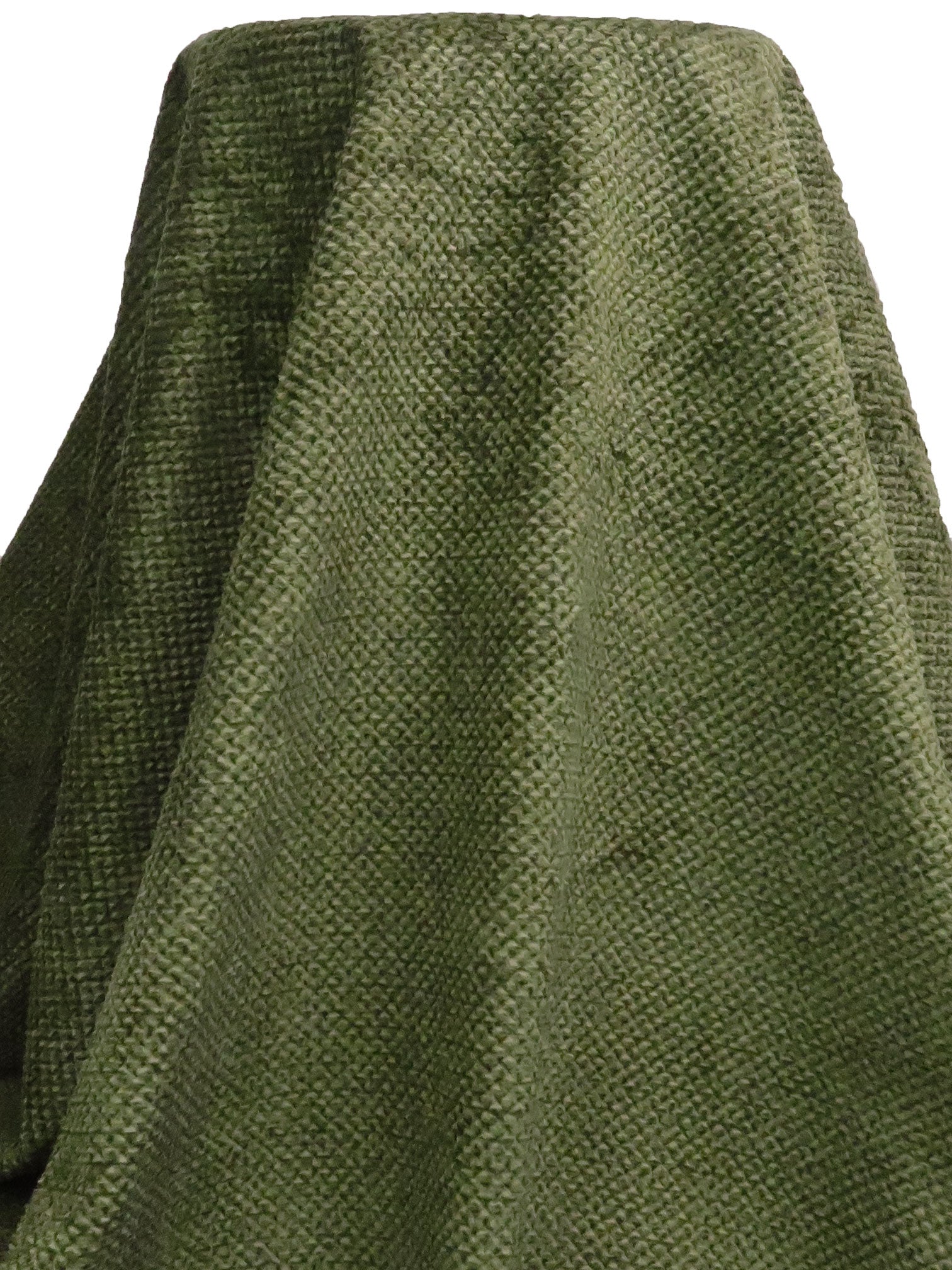 Moss/Rifle Green 100% Polyester Furry Checkerboard Weave Home