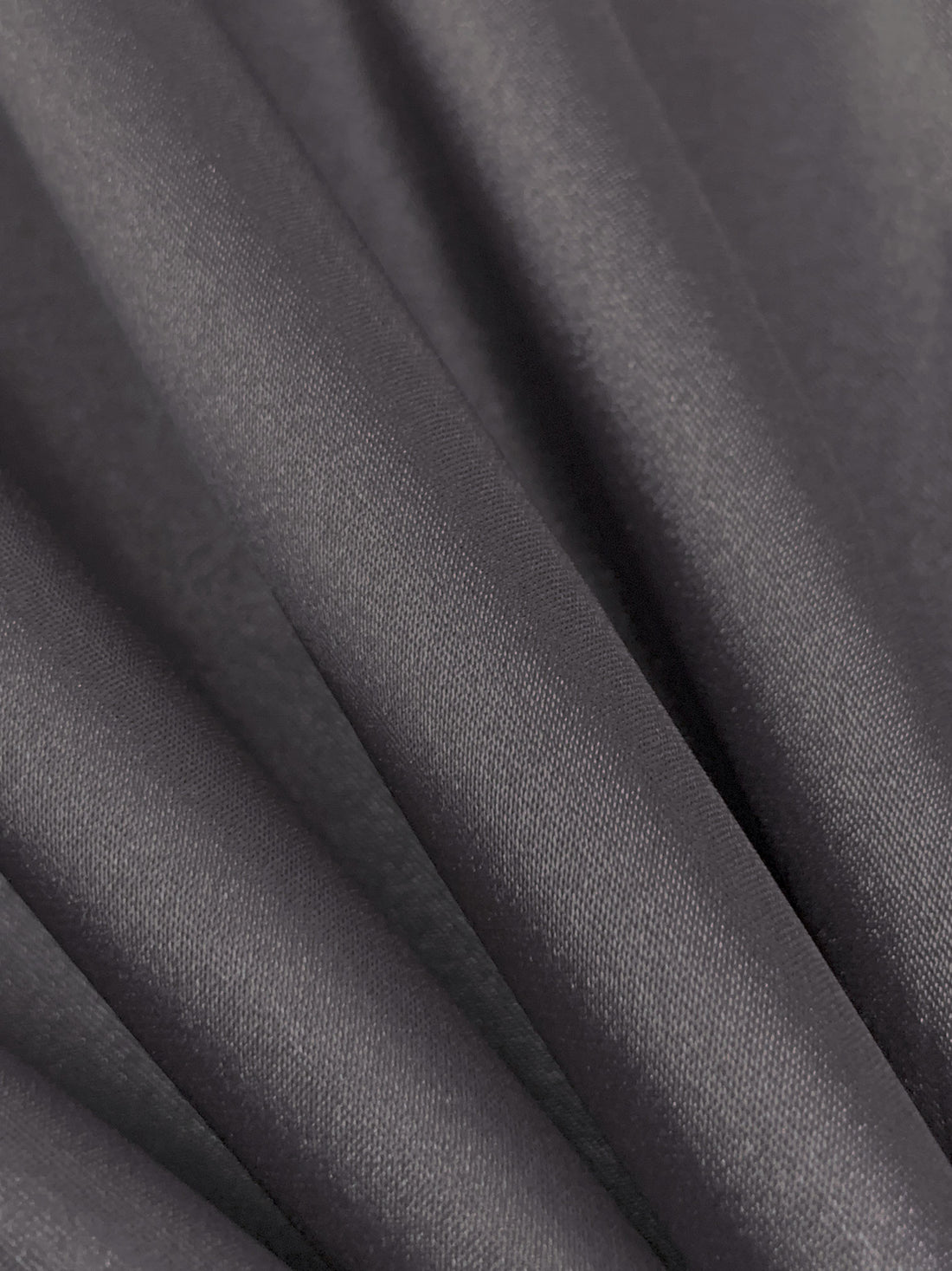 Granite Gray Polyester/Lycra Stretch Charmeuse - Famous Dress Designer - 54W