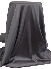 Granite Gray Polyester/Lycra Stretch Charmeuse - Famous Dress Designer - 54W