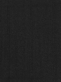 Black Polyester/Lycra Vertical Stripe Weave Stretch Suiting - Famous Dress Designer - 55W
