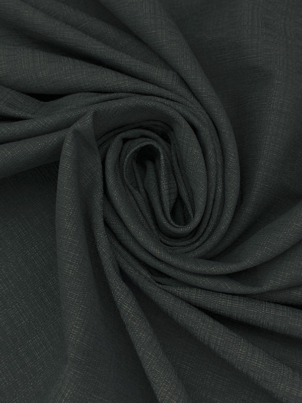 Charcoal Rayon/Nylon/Lycra Linen-Look Stretch Bengaline Suiting - NY Designer - 60W