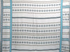 White/Arctic Blue/Beige/Black 100% Rayon Double Border Horizontal Multi Stripe Print On Vertical Woven Stripe Voile 60W