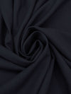 Muted Midnight Navy Polyester/Rayon/Lycra Double Weave Suiting - NY Designer - 56W