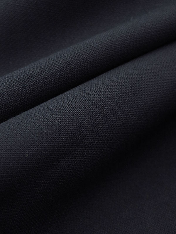 Muted Midnight Navy Polyester/Rayon/Lycra Double Weave Suiting - NY Designer - 56W