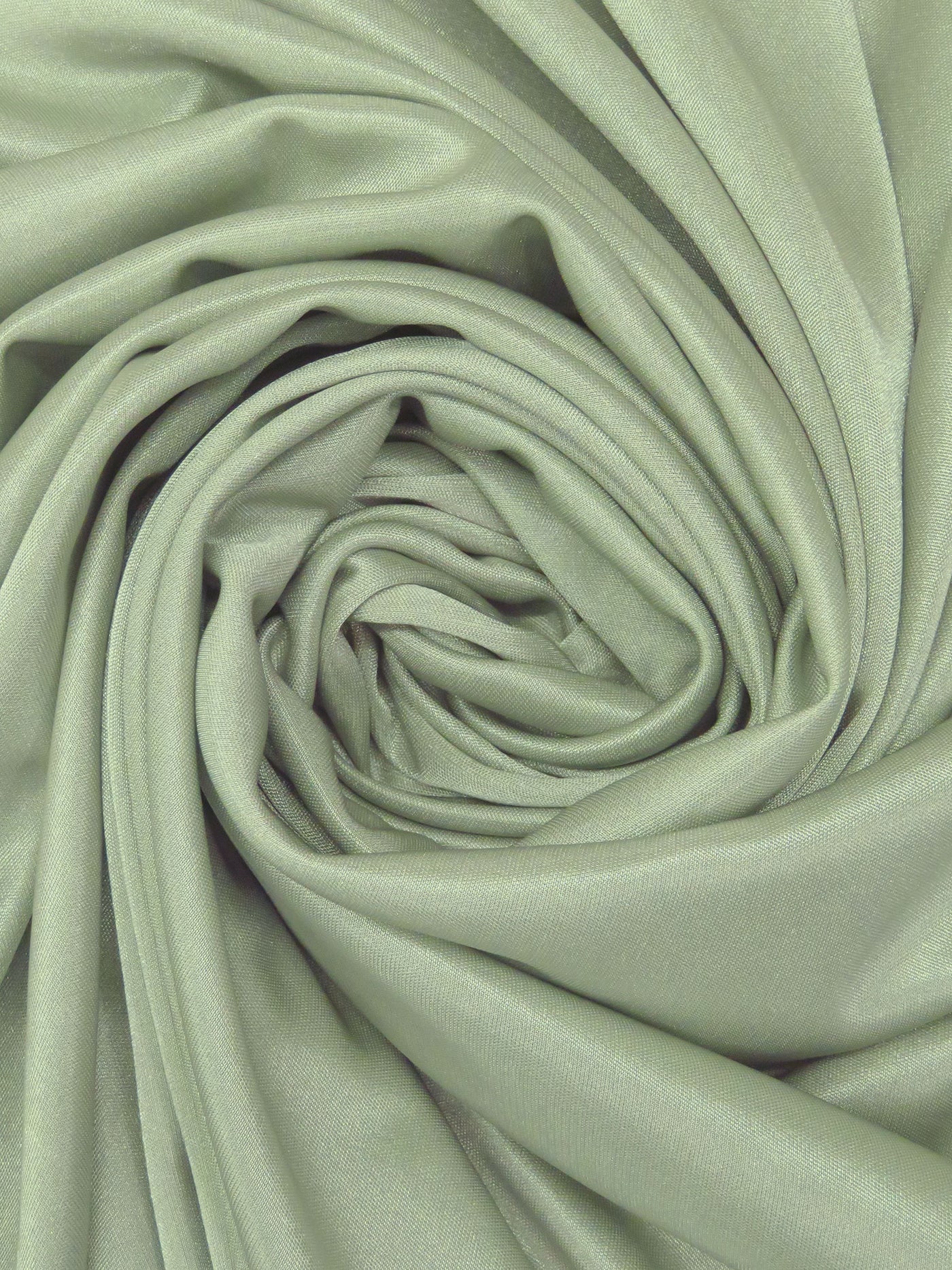 Sage Green 100% Polyester Shiny Thin Interlock Knit