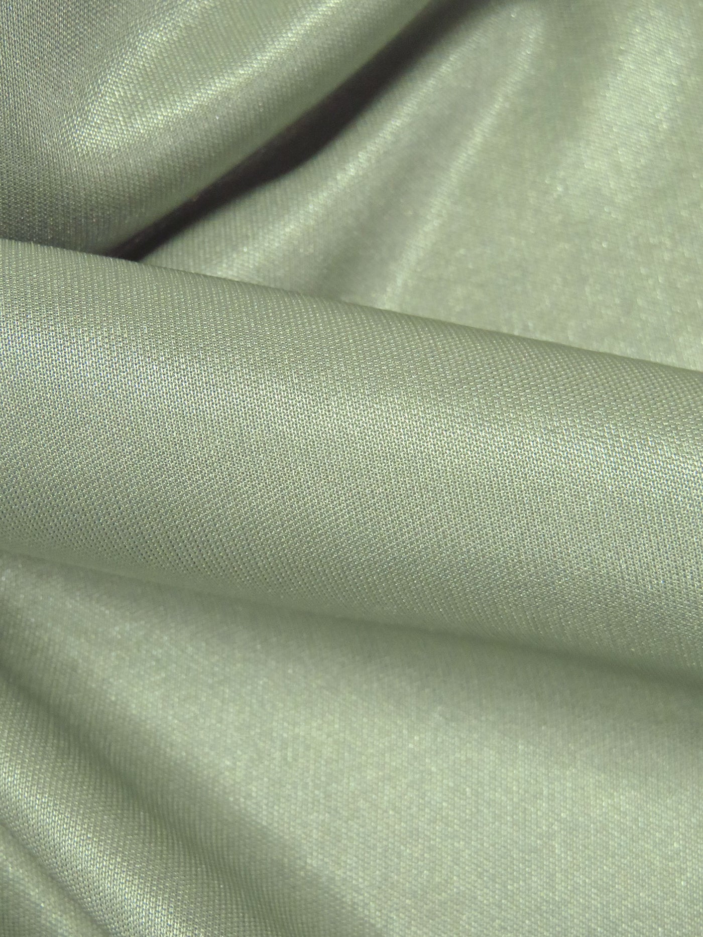 Sage Green 100% Polyester Shiny Thin Interlock Knit
