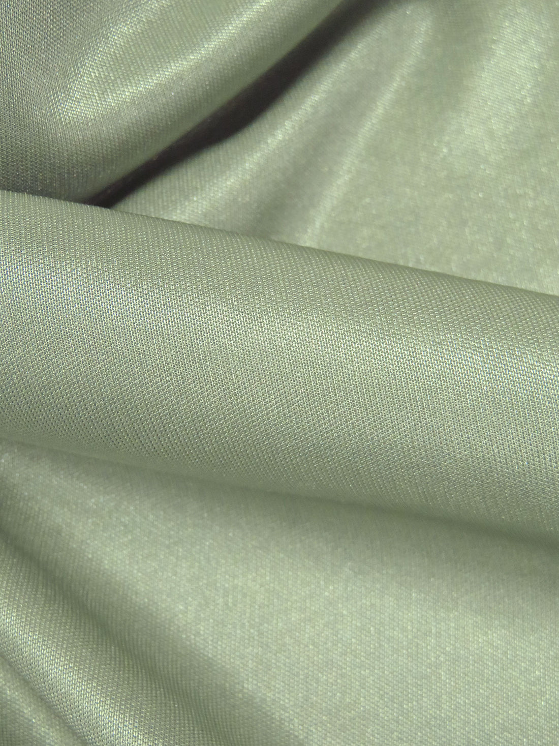 Sage Green 100% Polyester Shiny Thin Interlock Knit - Famous Dress Designer - 59W