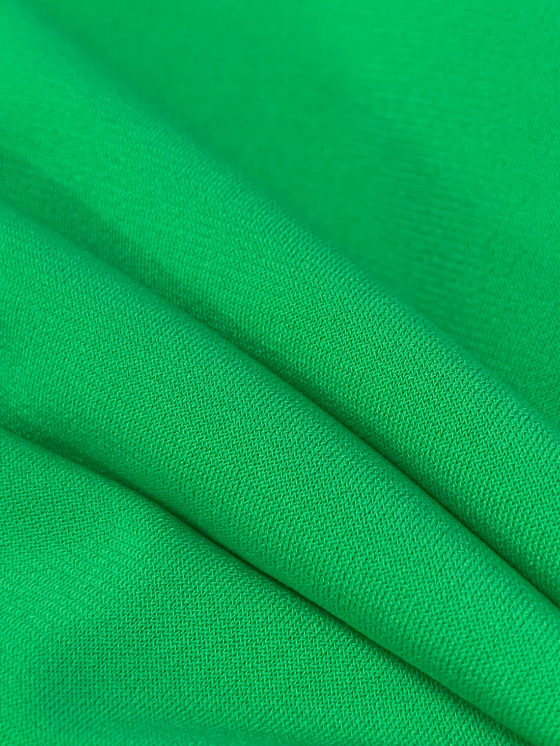 Iguana Green Polyester/Lycra ITY Knit - Famous Dress Designer - 58W