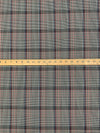 Cadet Blue/Light Red/White/Black Polyester/Wool Glen Plaid Suiting - NY Designer - 56W