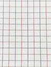 White/Dark Blue/Cherry 100% Cotton Windowpane Plaid Shirting 58W