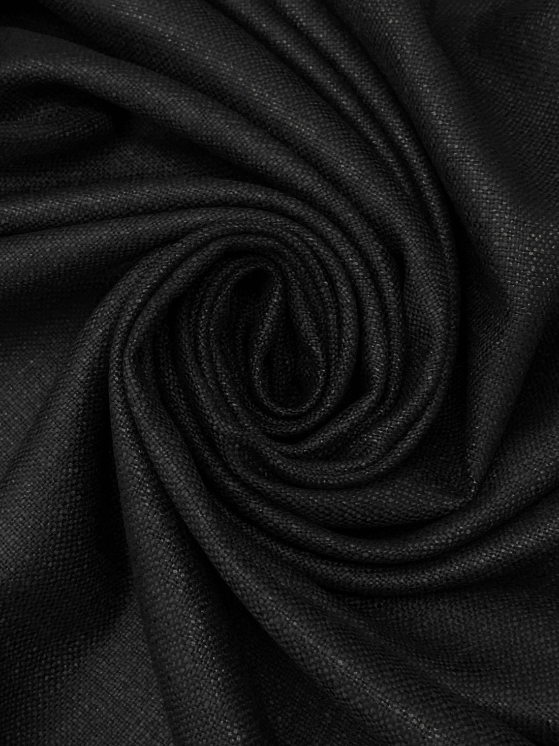 Onyx Black Rayon/Polyester Textured Suiting 57W