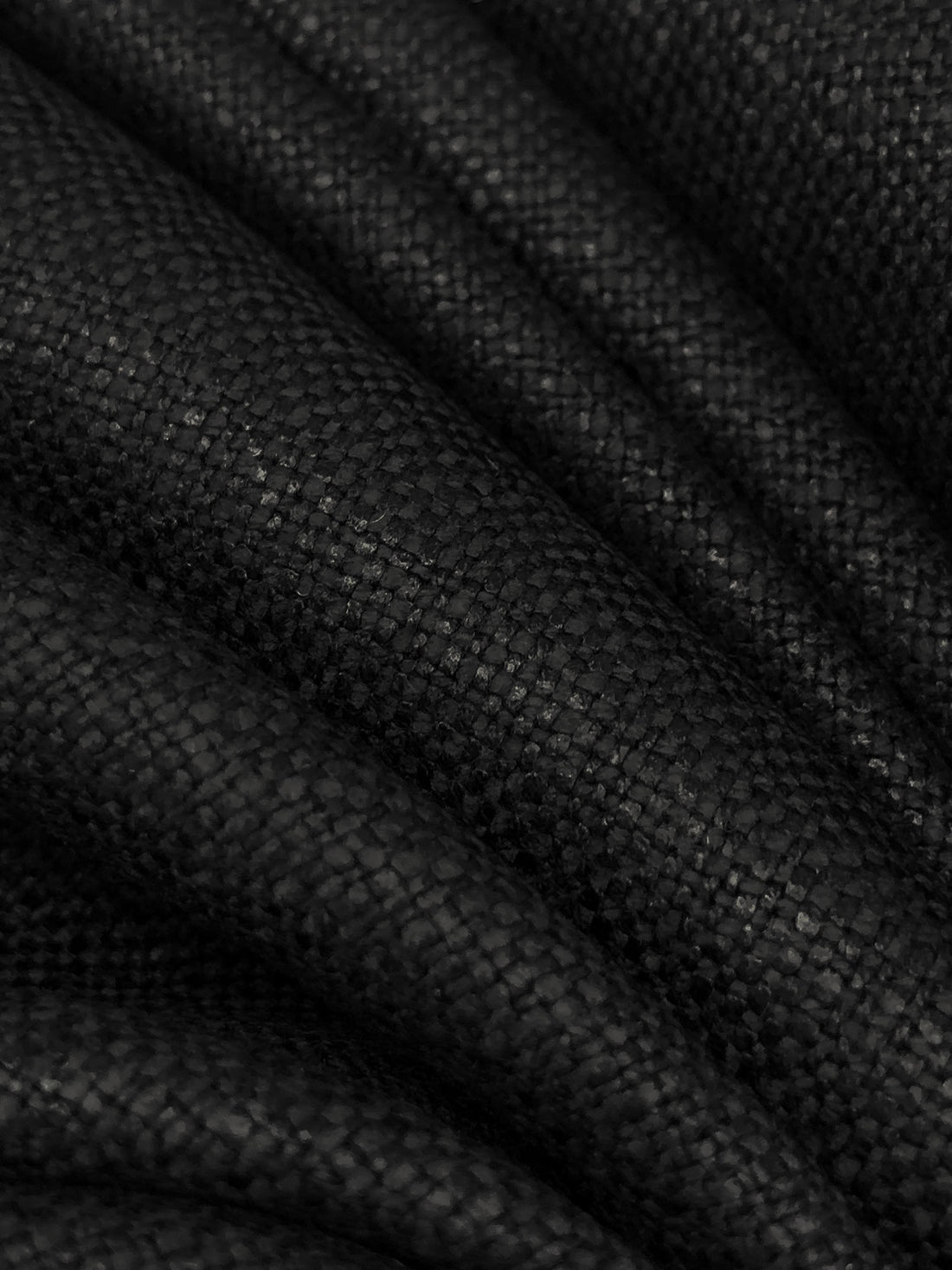 Onyx Black Rayon/Polyester Textured Suiting 57W