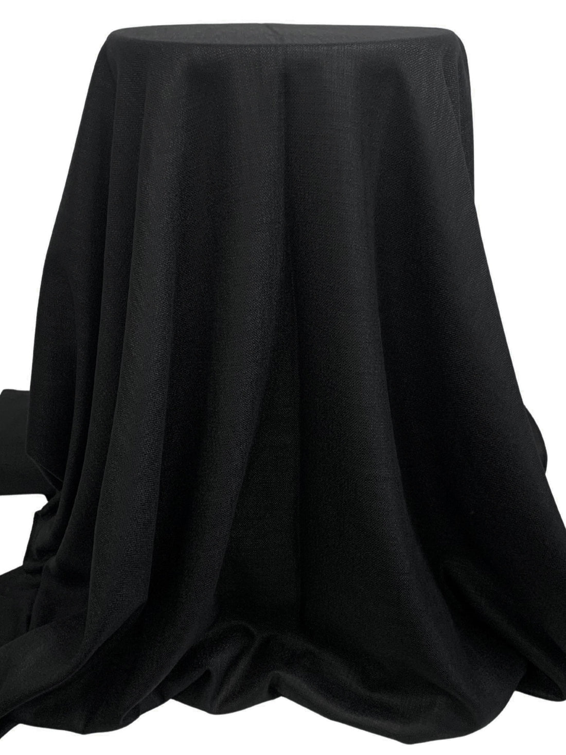 Onyx Black Rayon/Polyester Textured Suiting 57W