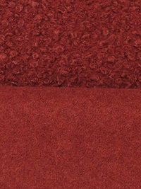 Brick Red 100% Polyester Boucle Coating 60W