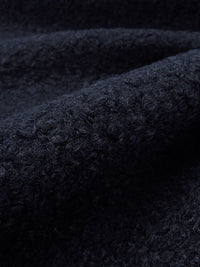 Dark Navy 100% Polyester Boucle Coating 60W