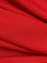 Cadmium Red 100% Polyester Performance Grid Activewear Knit - Polartec - 52W