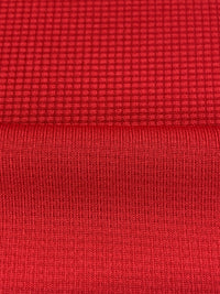Cadmium Red 100% Polyester Performance Grid Activewear Knit - Polartec - 52W