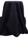 Dark Navy 100% Polyester Boucle Coating 60W