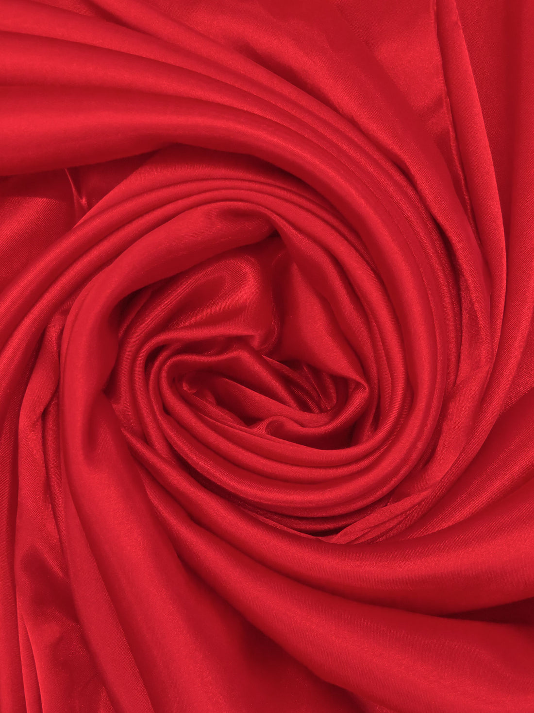 Fire Engine Red 100% Polyester Charmeuse - Famous Dress Designer - 57W