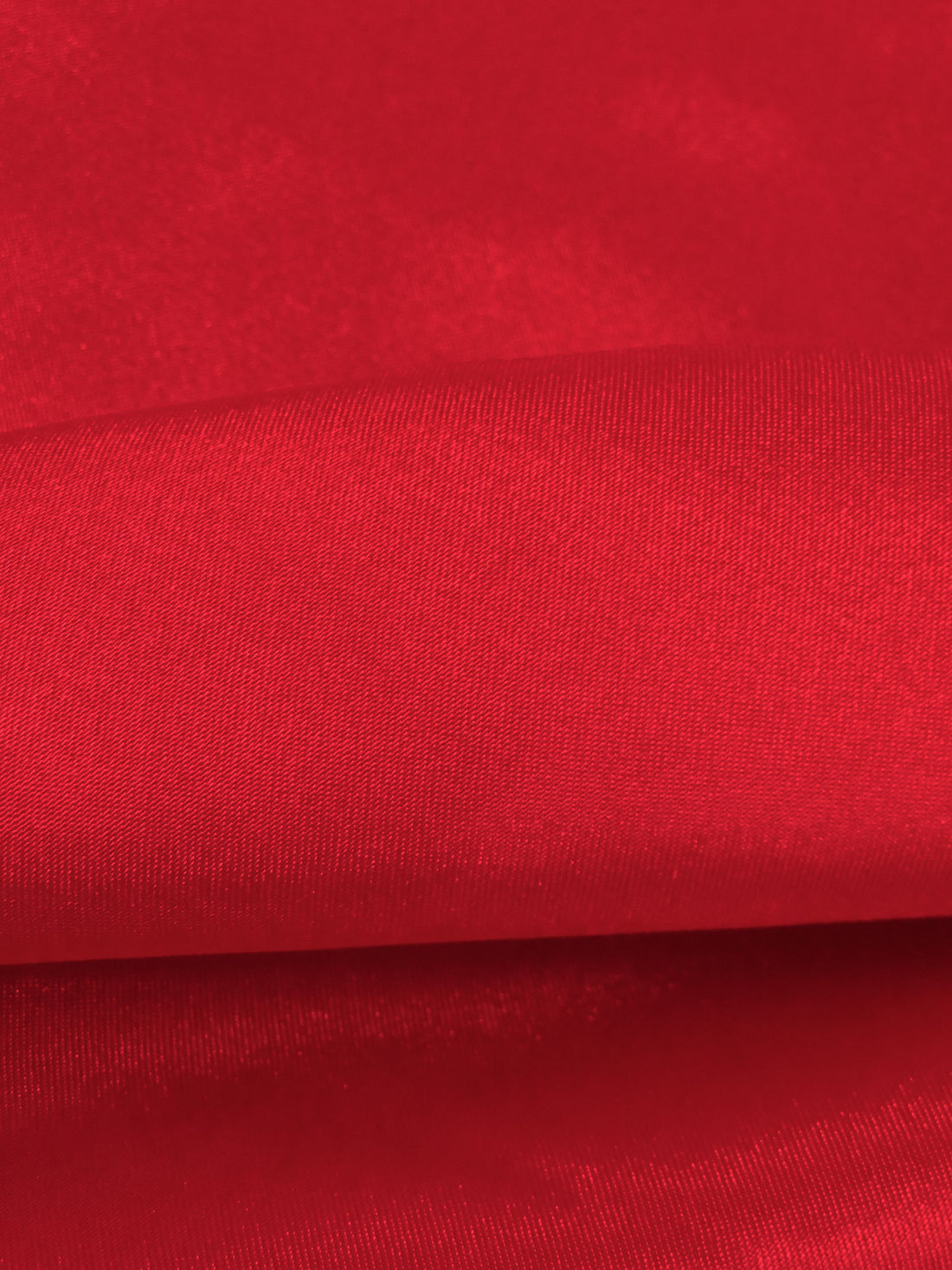 Fire Engine Red 100% Polyester Charmeuse - Famous Dress Designer - 57W