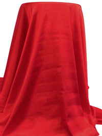 Fire Engine Red 100% Polyester Charmeuse - Famous Dress Designer - 57W