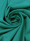 Jungle Green Wool/Polyester/Lycra Stretch Gabardine Suiting - NY Designer - 58W