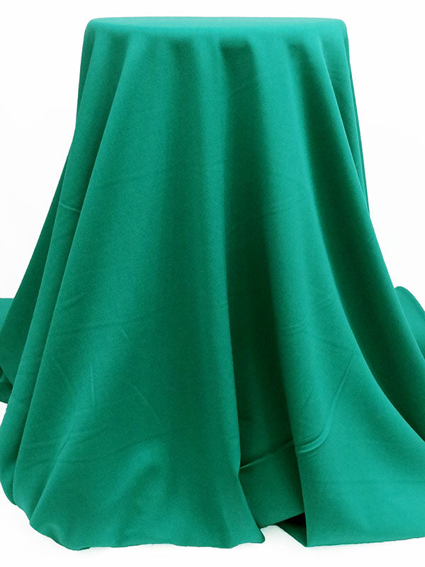 Jungle Green Wool/Polyester/Lycra Stretch Gabardine Suiting - NY Designer - 58W