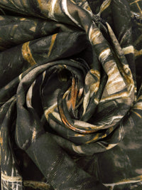 Dark Brown/Hunter Green/Wheat/Multi 100% Cotton Camouflage Print Interlock Knit 44W