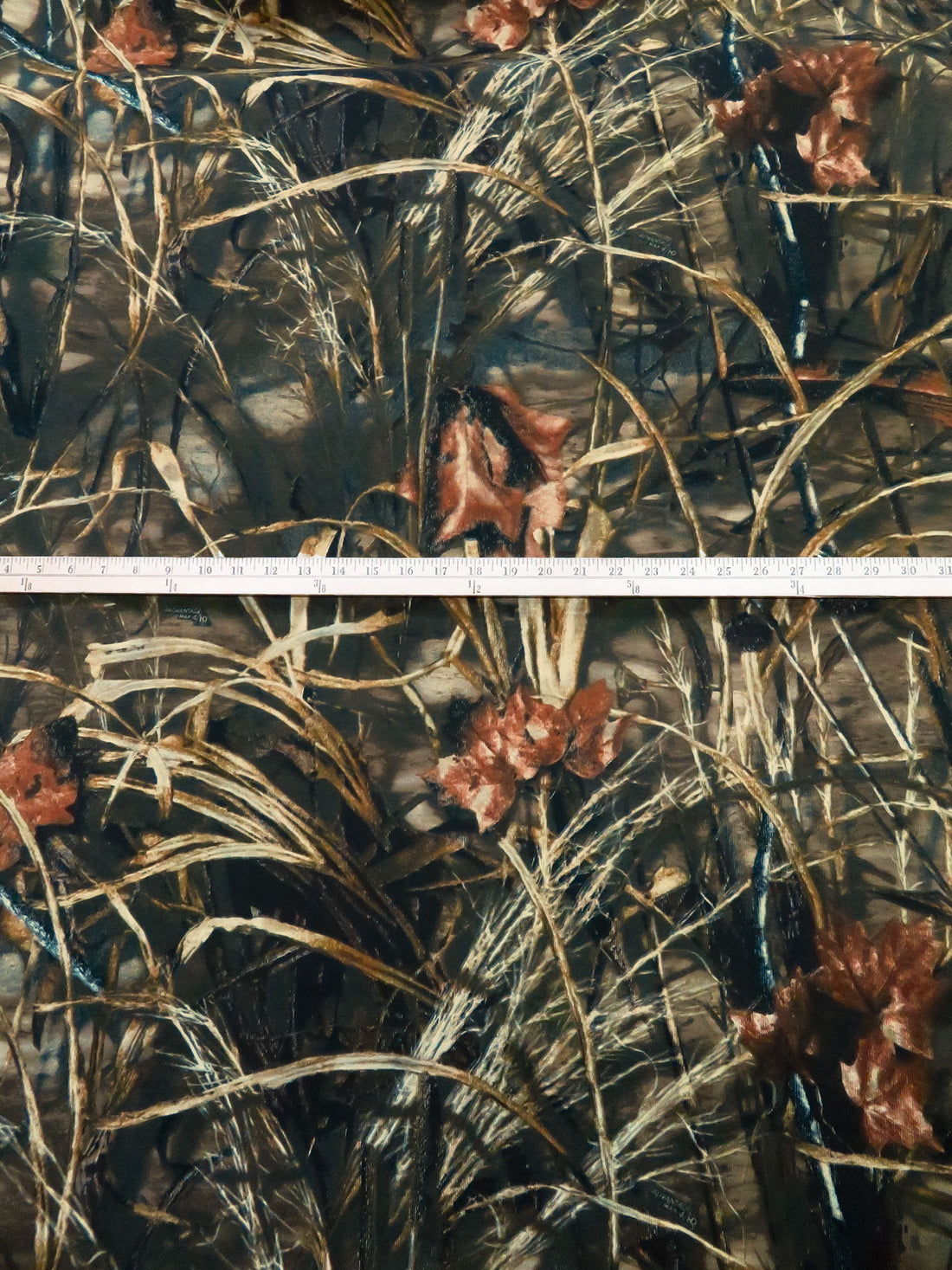 Dark Brown/Hunter Green/Wheat/Multi 100% Cotton Camouflage Print Interlock Knit 44W