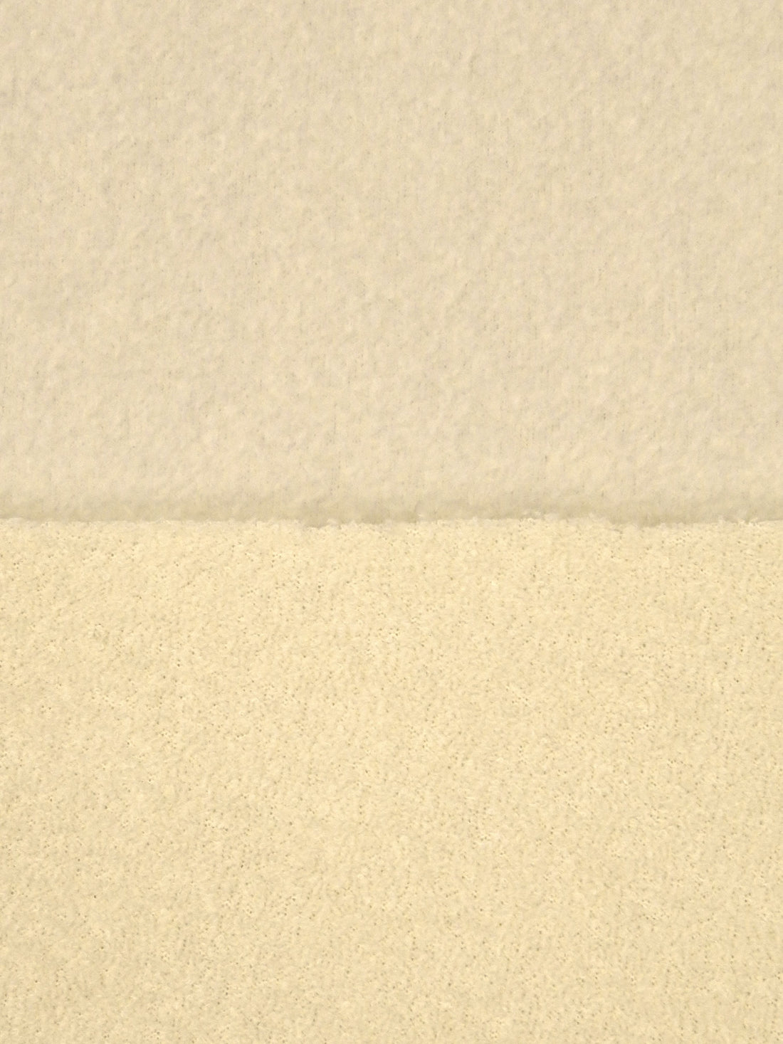 Cream 100% Polyester Furry Loop Fleece Knit 64W