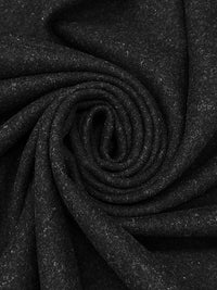 Heathered Black Wool/Nylon Melton Coating 60W