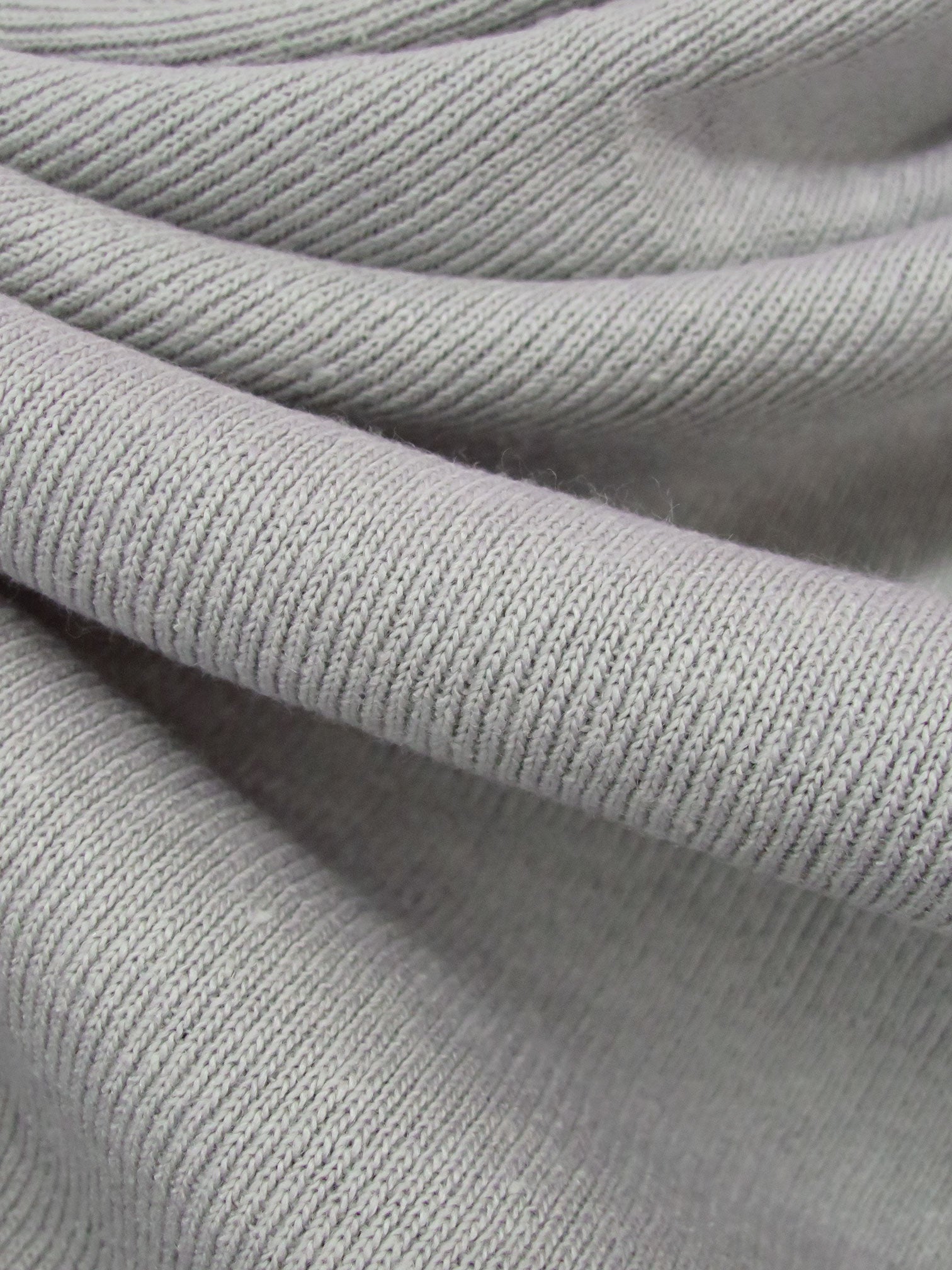Gray Cloud Cotton/Polyester Tubular 1x1 Rib Knit 28W – Fabric Mart