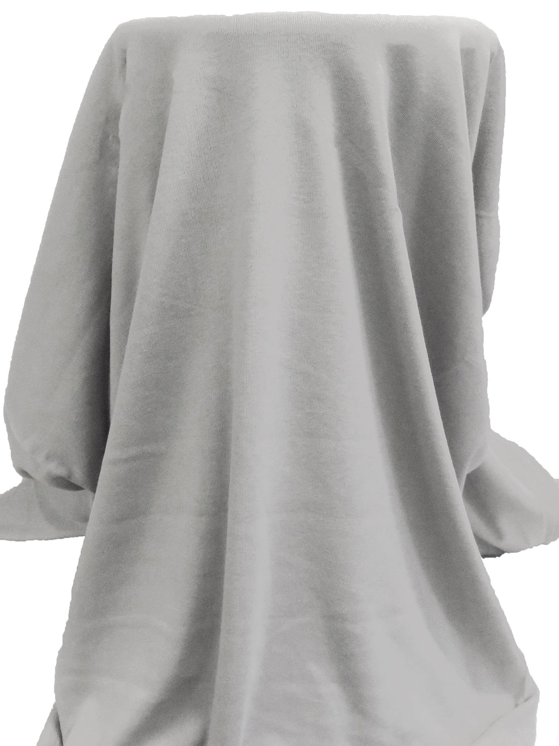 Gray Cloud Cotton/Polyester Tubular 1x1 Rib Knit 28W