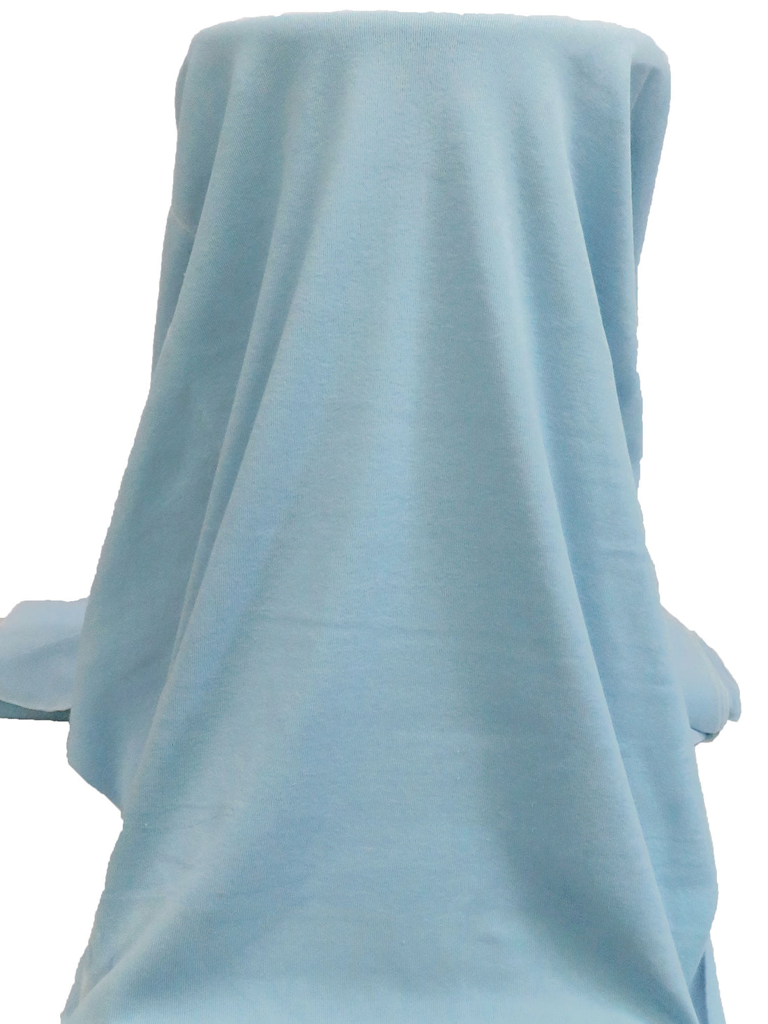 SOLD AS IS ONLY - Dusty Moonstone Blue Cotton/Polyester Tubular 1x1 Rib Knit 28W
