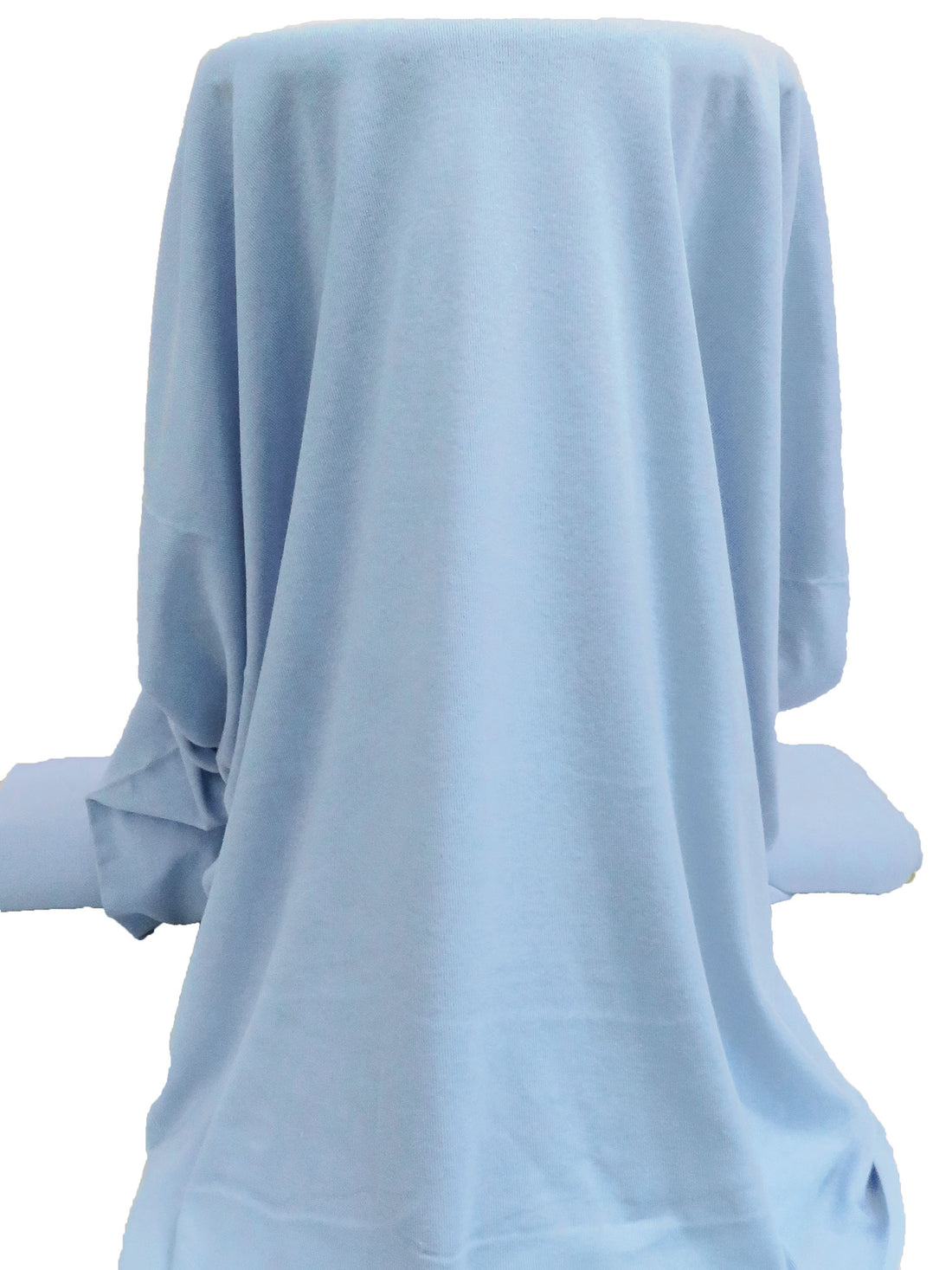 SOLD AS IS ONLY - Beau Blue Cotton/Polyester Tubular 1x1 Rib Knit 28W