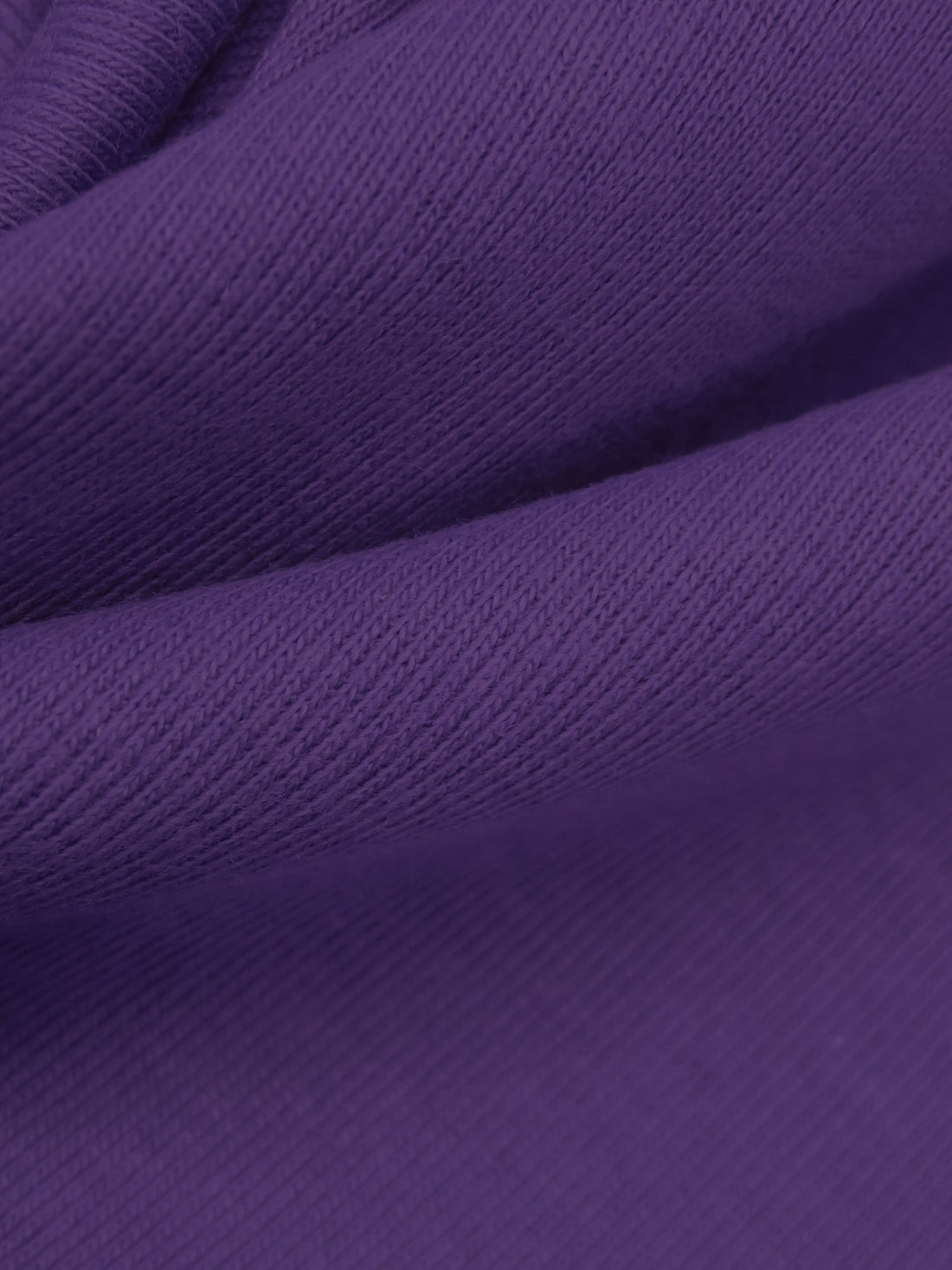 SOLD AS IS ONLY - Dark Purple Heart Cotton/Polyester Tubular 1x1 Rib Knit 27W