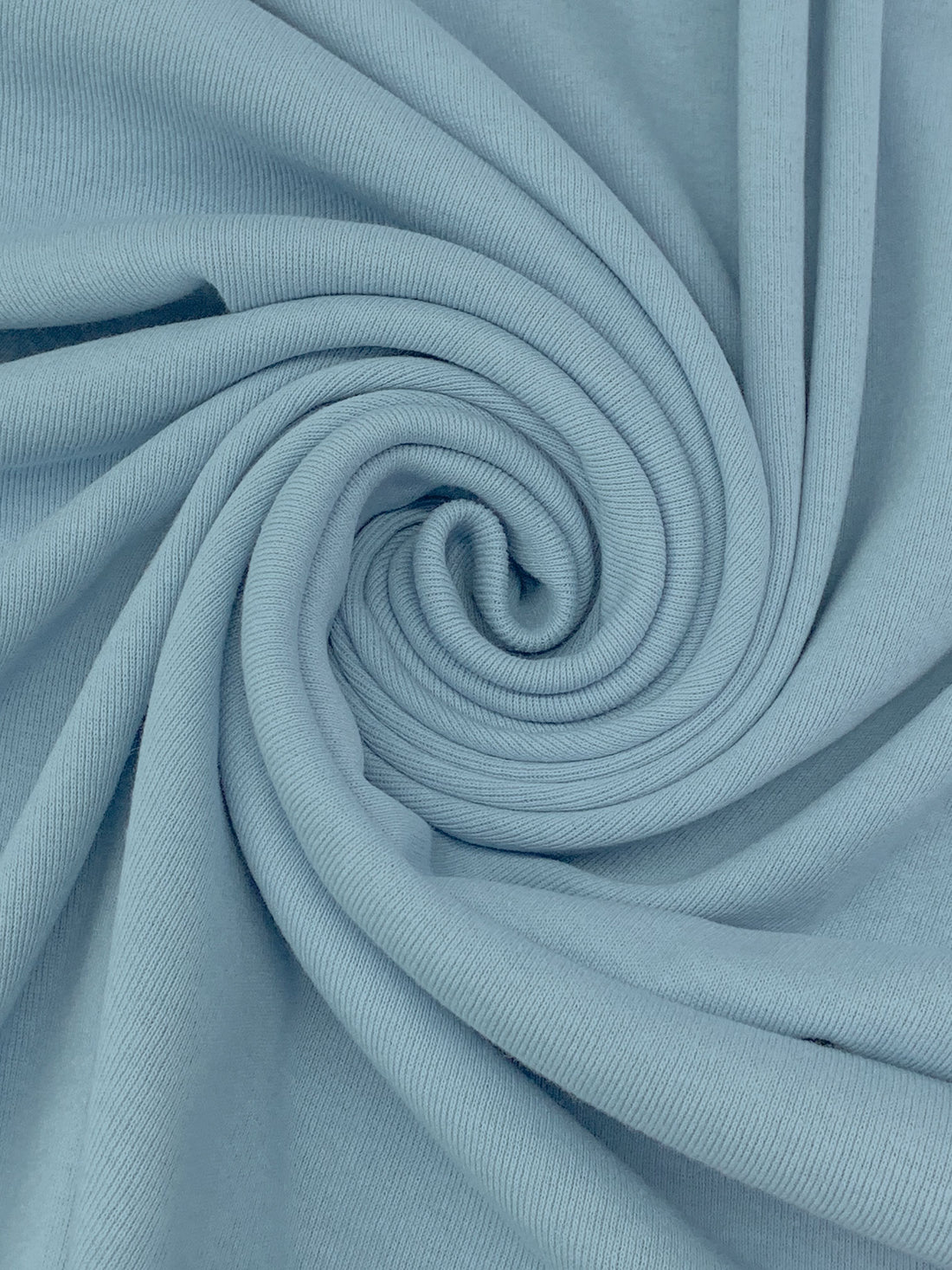 Pale Cerulean Cotton/Polyester Tubular Rib Knit 29W
