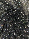 Black/Multi 100% Nylon Sequins On Netting 59W