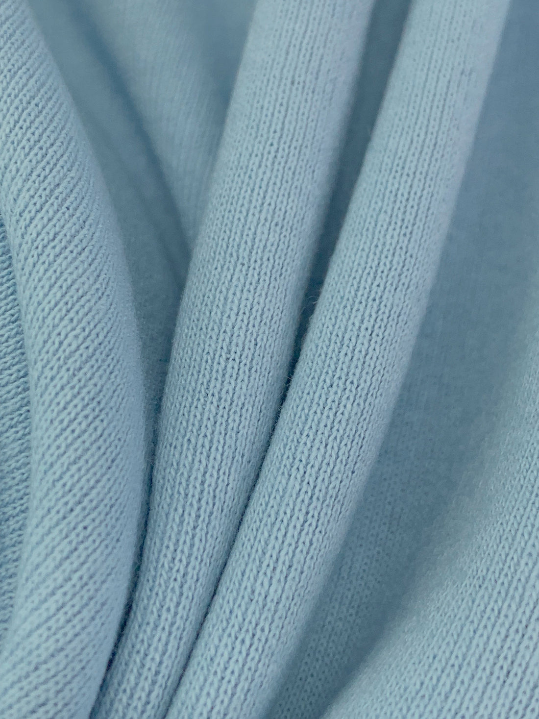 Pale Cerulean Cotton/Polyester Tubular Rib Knit 29W