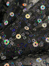 Black/Multi 100% Nylon Sequins On Netting 59W