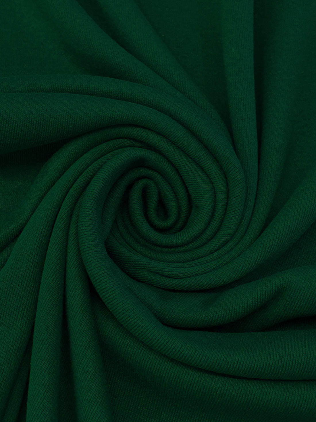 Dark Evergreen Cotton/Polyester Tubular Rib Knit 28W