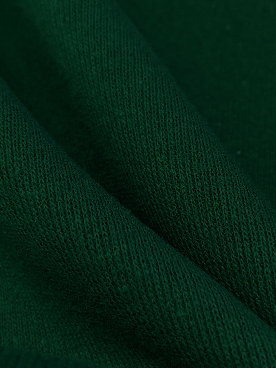 Dark Evergreen Cotton/Polyester Tubular Rib Knit 28W