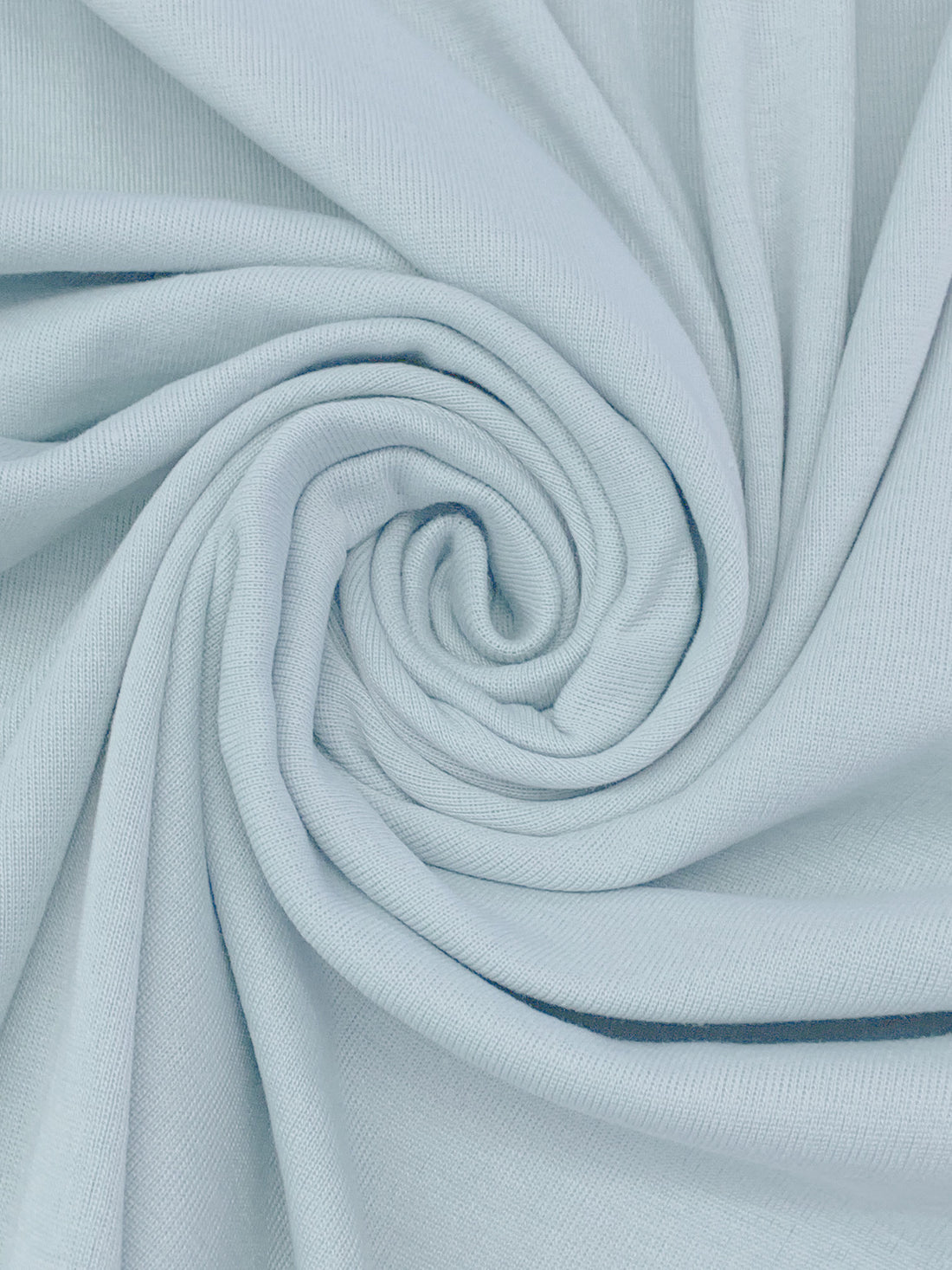 Soft Columbia Blue Cotton/Polyester Tubular Rib Knit 29W