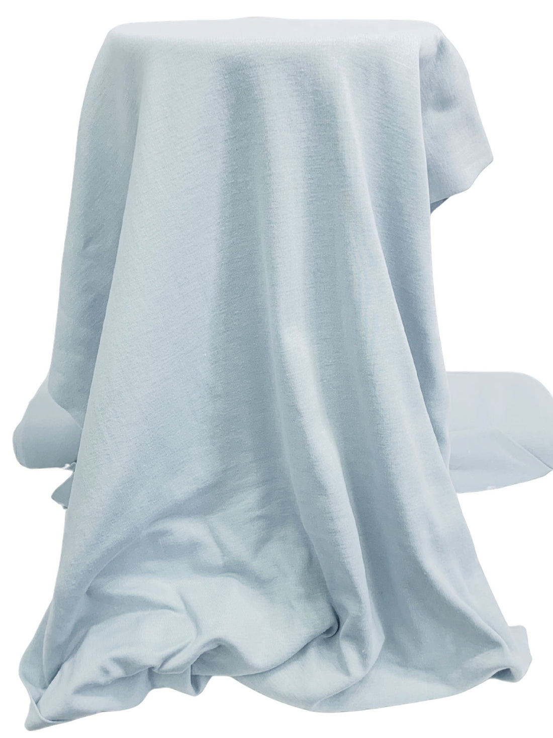 Soft Columbia Blue Cotton/Polyester Tubular Rib Knit 29W