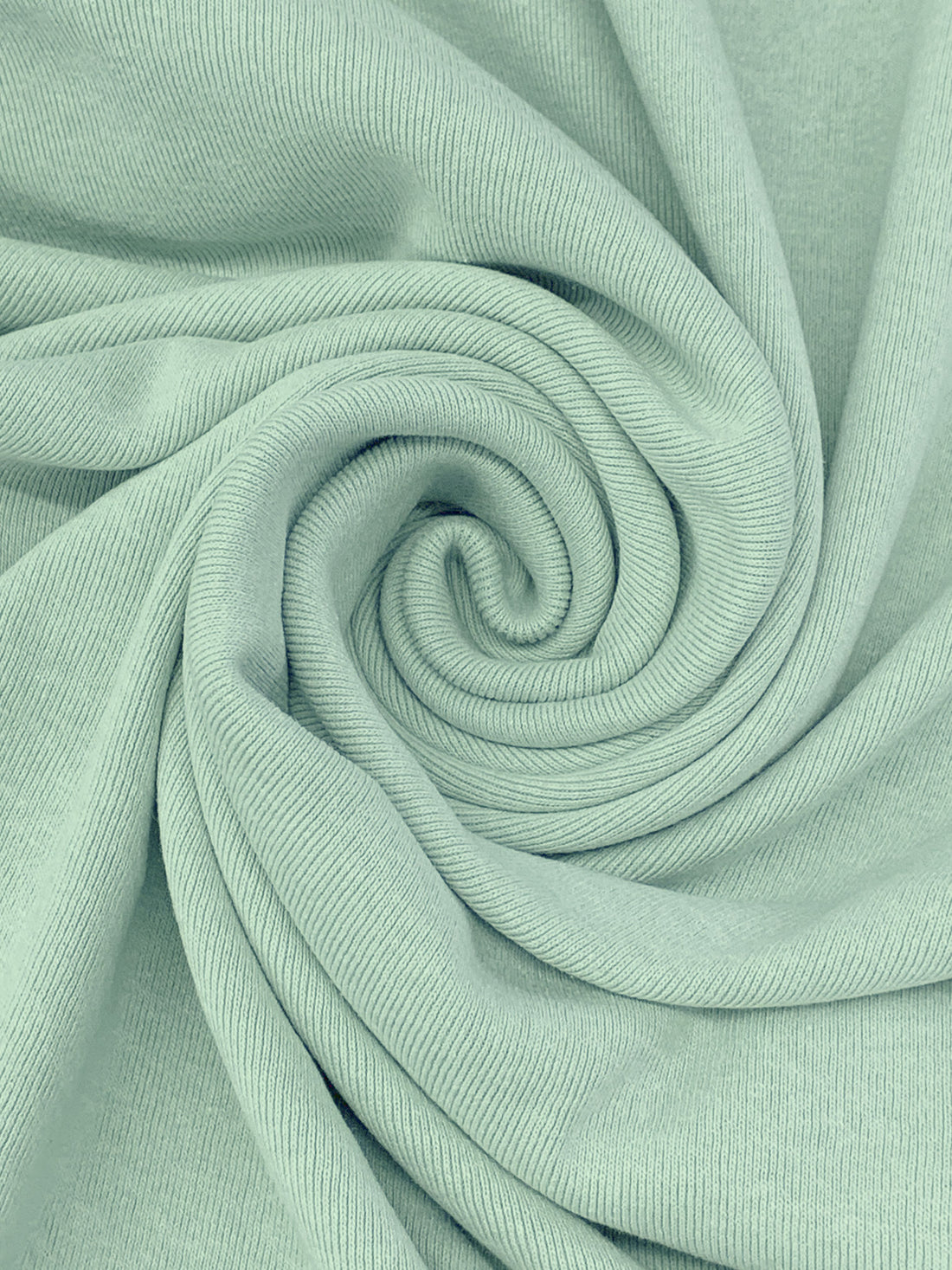 Sea Mist Green Cotton/Polyester Tubular Rib Knit 30W
