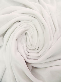 White Cotton/Polyester Tubular Rib Knit 28W