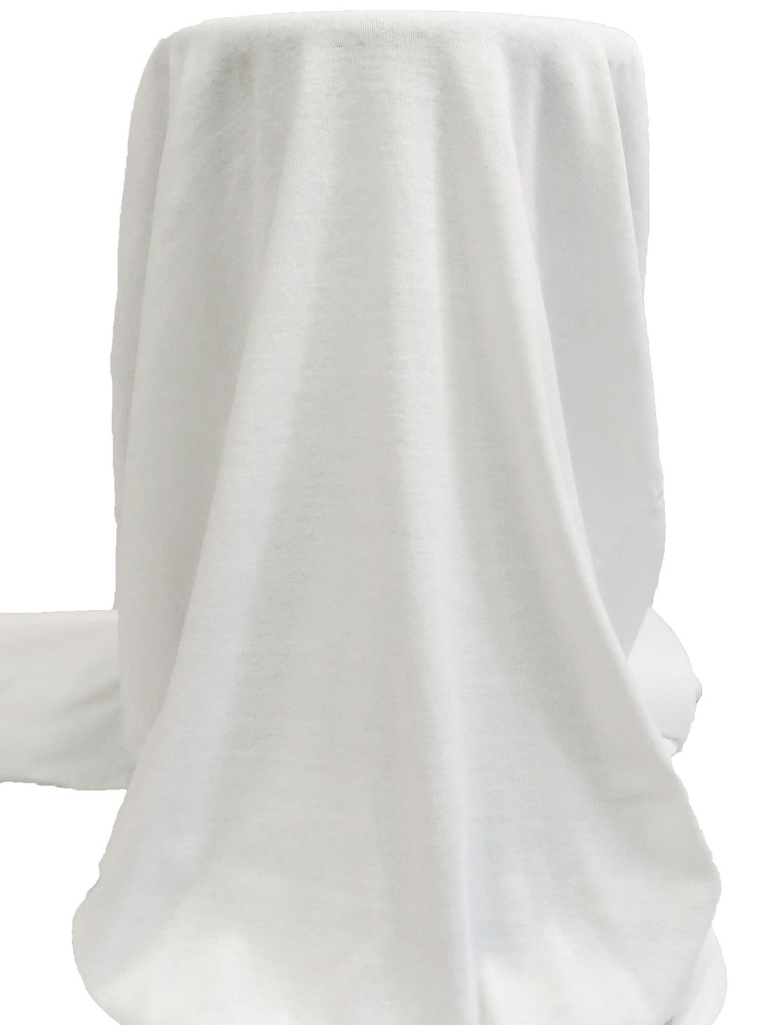 White Cotton/Polyester Tubular Rib Knit 28W