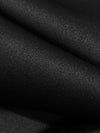 Black Polyester/Lycra Stretch Satin Twill Suiting - Famous Dress Designer - 62W